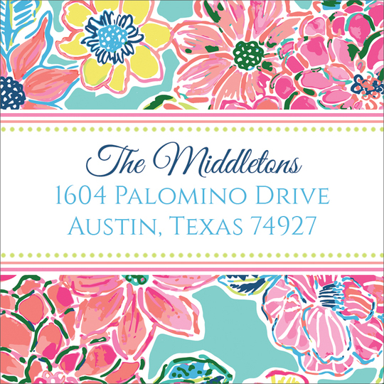 Country Garden Square Address Labels